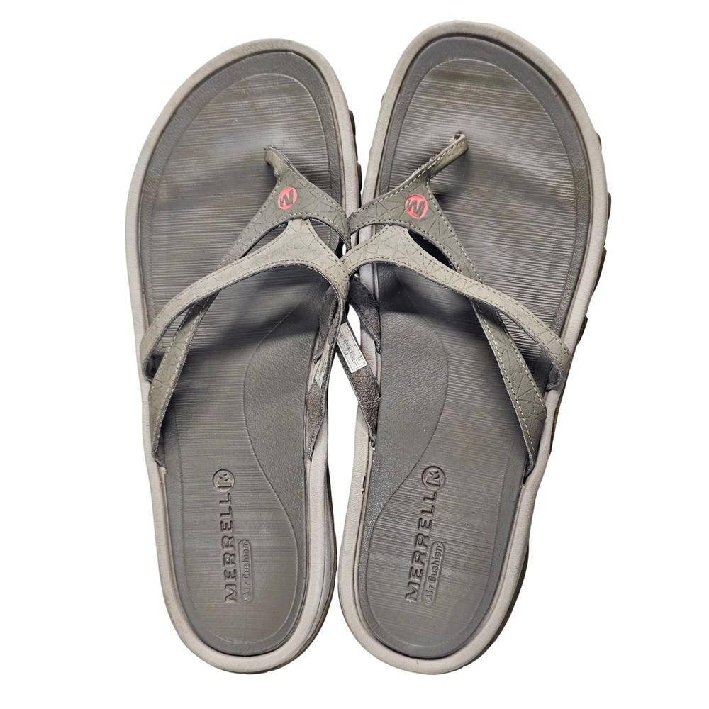 Merrell Terran Post II Brown Leather Athletic Flip Flop Sandals Womens 10 J02148